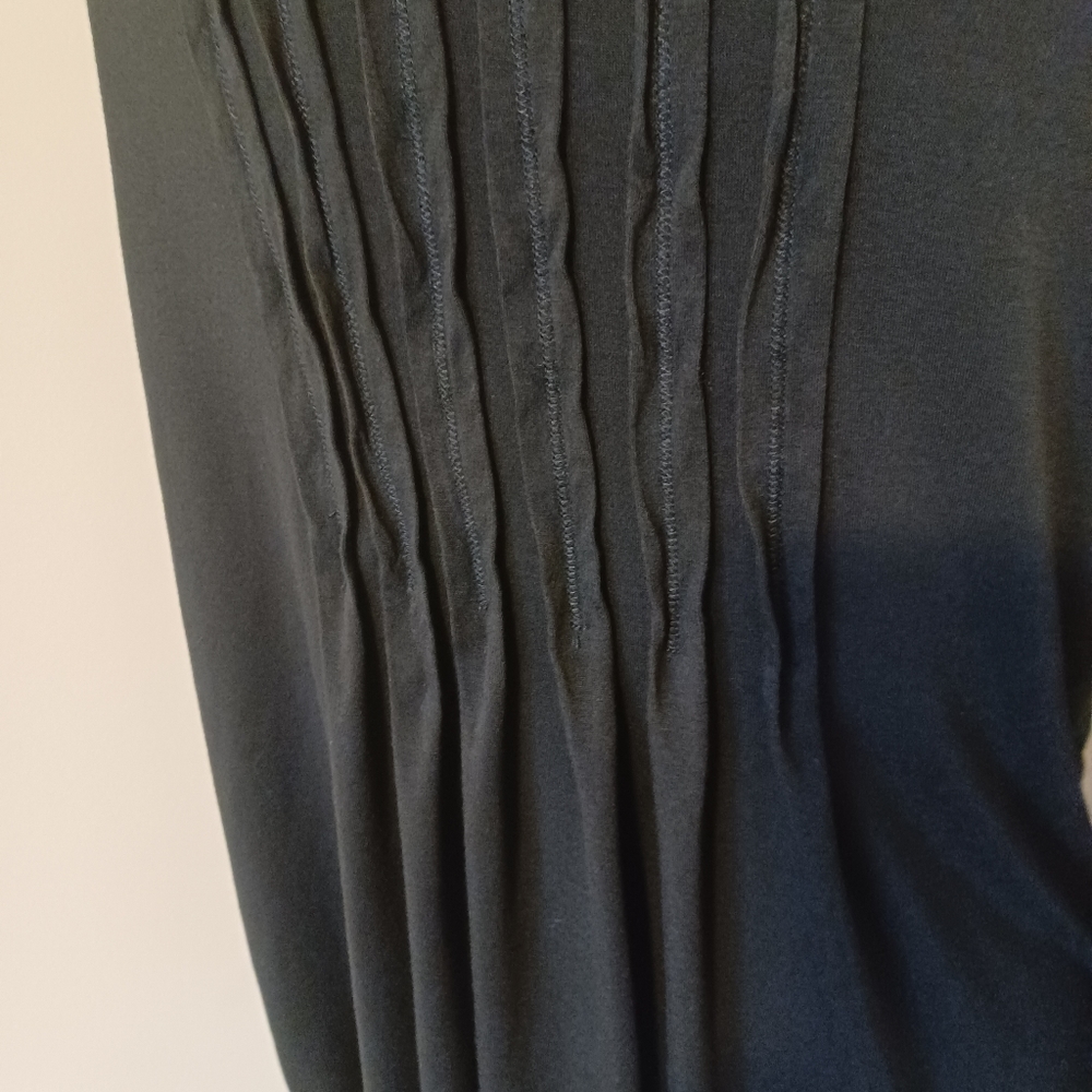 Joseph A Knit Long Sleeve Syretch Knit Tunic Top Blouse Sz Medium Black - Picture 5 of 11